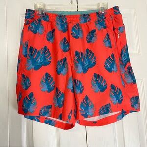 Birddogs Classic Boom for your Boomstick Swim Trunks Coral Red Blue Tropical